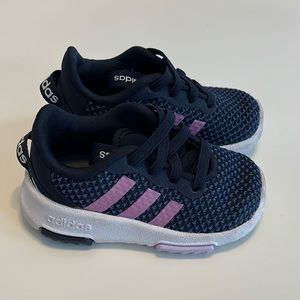 Adidas toddler size 4 navy blue and purple sneaker